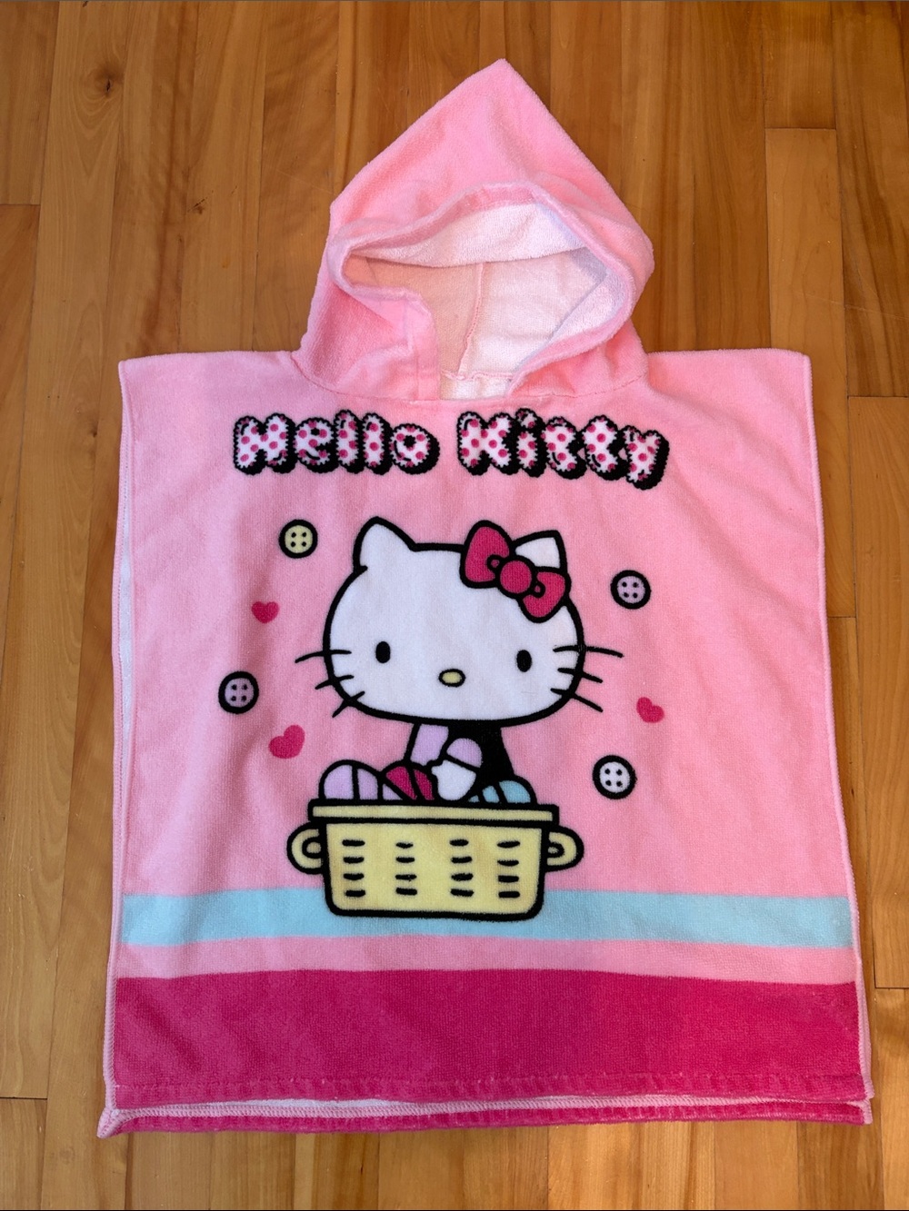 Sanrio Hello Kitty Pink Hooded Beach Poncho